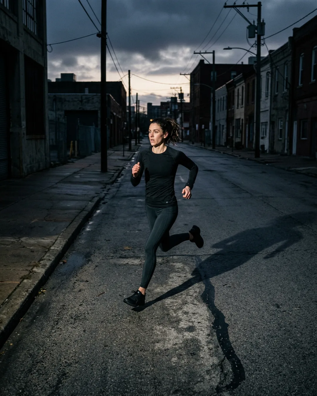 Athlete in True Form compression gear on a run